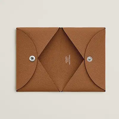 BNIB HERMES CALVI CARD HOLDER EPSOM GOLD, View more