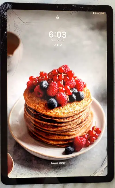 Samsung S6 Lite tablet (screen has cracks). Working well, but better to change screen Price is negot...