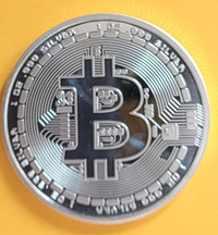 Bitcoin BTC 1 oz silver/argent (.999)