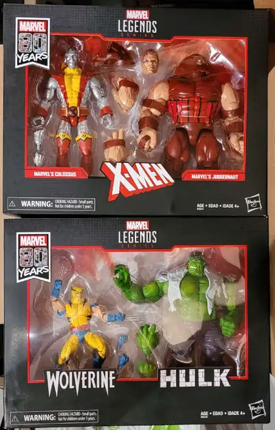 Brand new, unopened, and factory sealed. Colossus / Juggernaut $120 Wolverine / Hulk $120