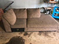 Free! Half of a sectional couch in fair condition. Must pick up.