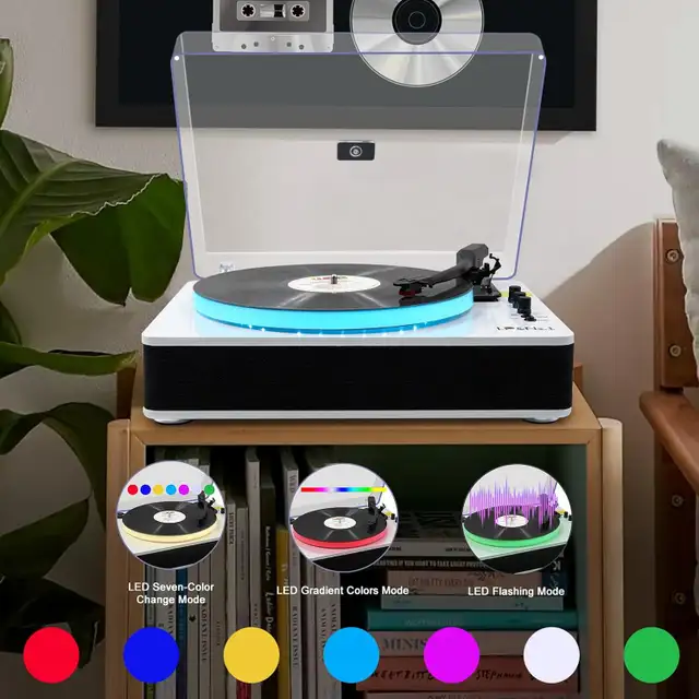 White Pearl LP&No.1 Turntable with Built-in Speakers, 3-Speed Be in Jewellery & Watches in Mississauga / Peel Region - Image 11