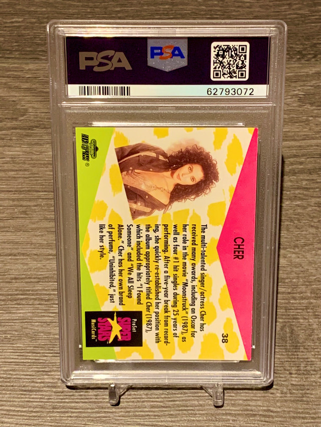 1991 Proset Superstars - Cher - PSA 9 in Arts & Collectibles in City of Toronto - Image 2