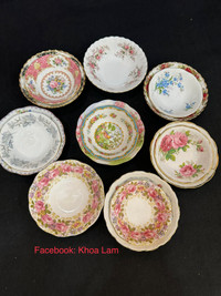 Multiple Royal Albert patterns fruit bowls & cereal bowls 
