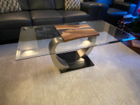 Modern glass coffee table 