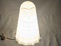 IKEA Owl Table Lamp White 9" Night Light Table