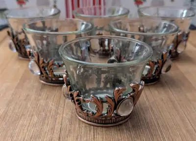 Glass Arabic Coffee-Mirra Cups, set of 10, View more