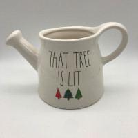 Rae Dunn Magenta That Tree is Lit Christmas Watering Can