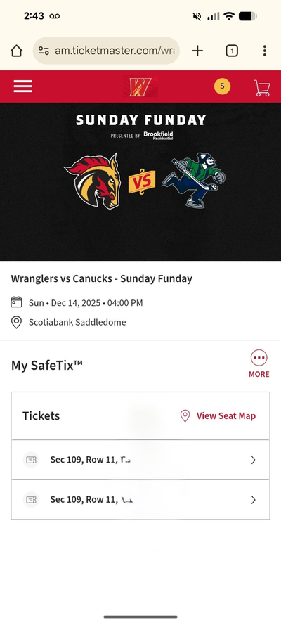 Wranglers Canucks this Sunday, View more