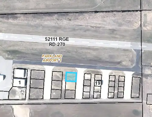 Lot 12 Block 1 at Parkland Airport. Adjacent to taxiways. Ready for development.
