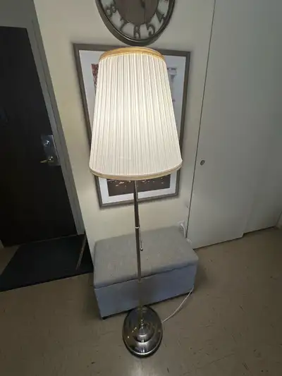 Floor Lamp with Pleated Shade, View more