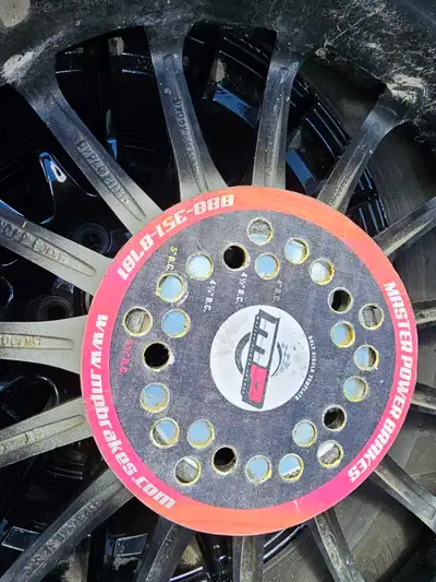 I am selling a set of used winter tires, size 235/65R17, mounted on black rims. These Winter Edge ti...
