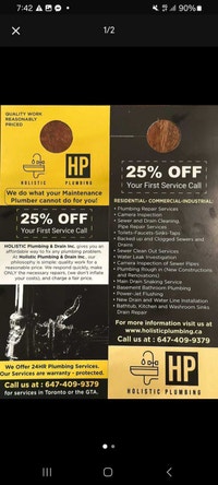 LICENSED PLUMBER AVAILABLE FOR ANY JOB **CAll 647 409 9379 City of Toronto Toronto (GTA) Preview