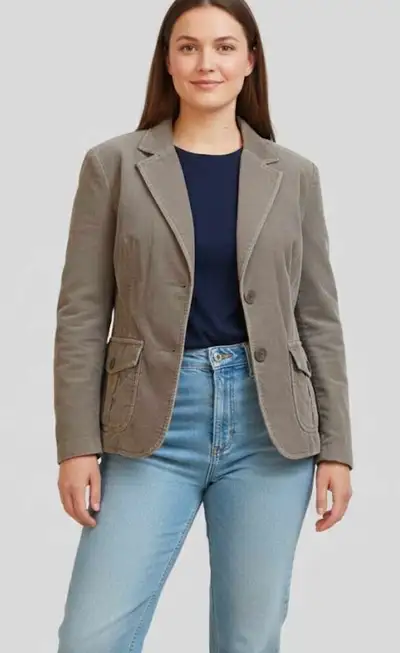 Green corduroy jacket, View more
