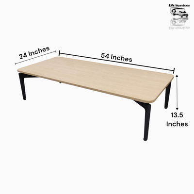 Modern Rectangular Coffee Table 54"x24" Wood Top Furniture K8597, View more
