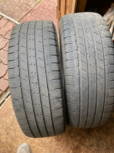 Used Michelin Latitude 245/60 R18. There is still some left in these tires at 5/32
