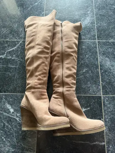 Suede Wedge Boots, View more