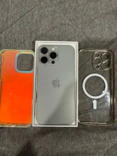 iPhone 15 pro max 256gb silver , View more