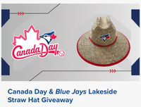 Limited edition Blue Jay’s Canada Day straw hat. . 