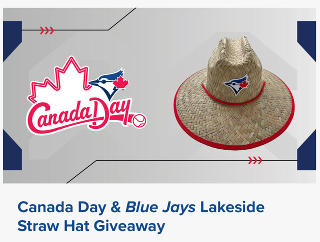 Limited edition Blue Jay’s Canada Day straw hat. .  in Other in La Ronge