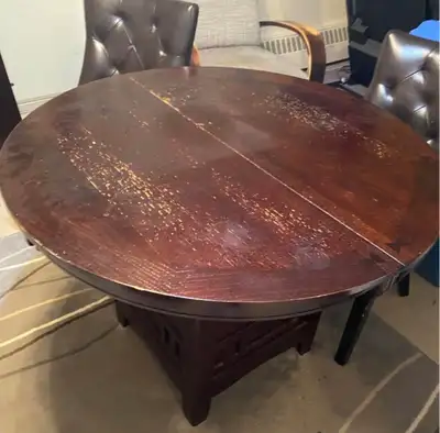 Table with Extension and Chairs, View more