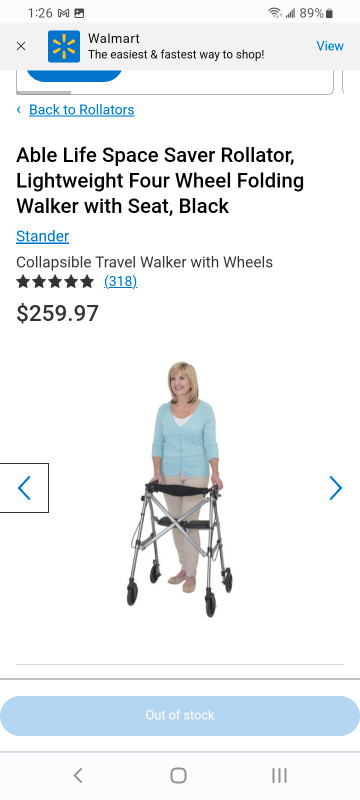Stander space saver Rollator in cobalt blue. Brand new in box in Health & Special Needs in City of Halifax - Image 3