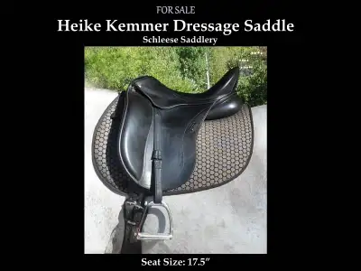 SCHLEESE HK DRESSAGE SADDLE Signature Series SEAT: 17.5” FLAP: Regular TREE: 3 YEAR: 2010 The HK Sad...