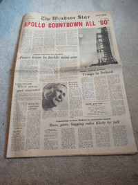 Windsor Star, July 15, 1969.Apollo Countdown All Go.