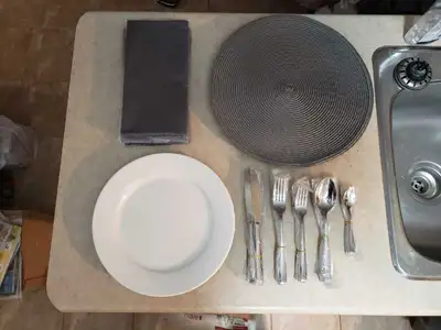 Dining Set – Plates, Cutlery, Placemats & Napkins, View more