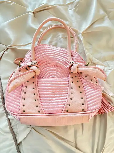 Pink handbag, View more