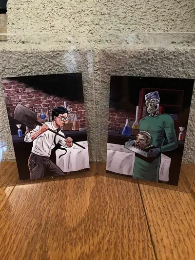 Brand new in protective sleeves. Never removed. Guaranteed mint condition. This 2 card matching set...