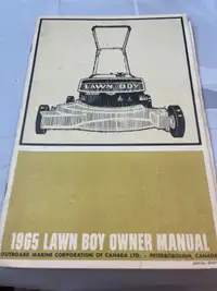 VINTAGE 1965 LAWN BOY OWNERS MANUAL #M01520