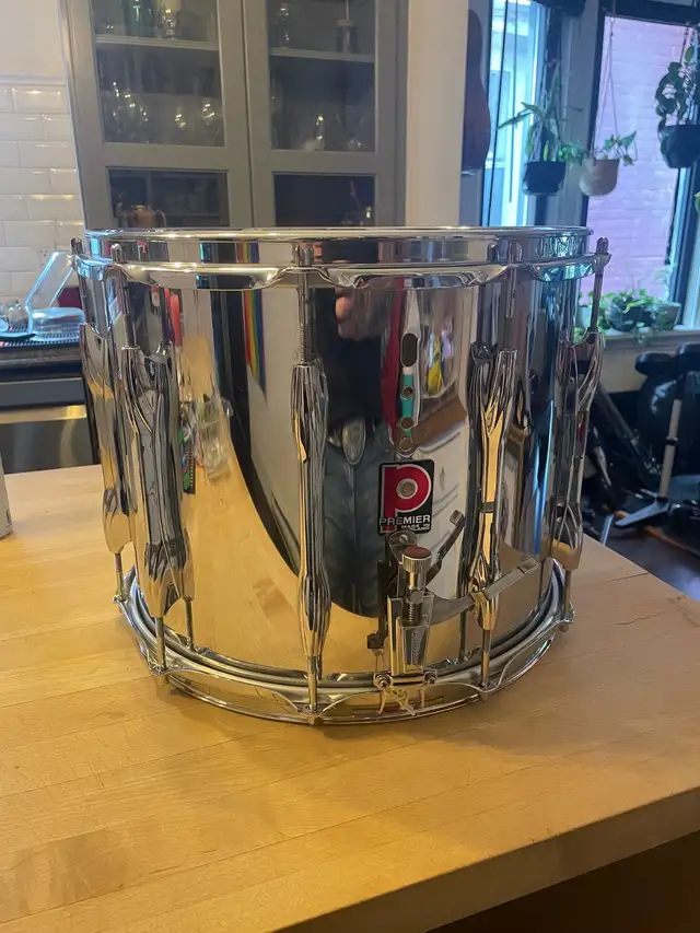 Premier Vintage Chrome Snare Drum in Drums & Percussion in City of Toronto - Image 4