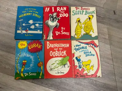 Six Dr. Seuss books available Two of them have been banned and will no longer be published by Dr. Se...