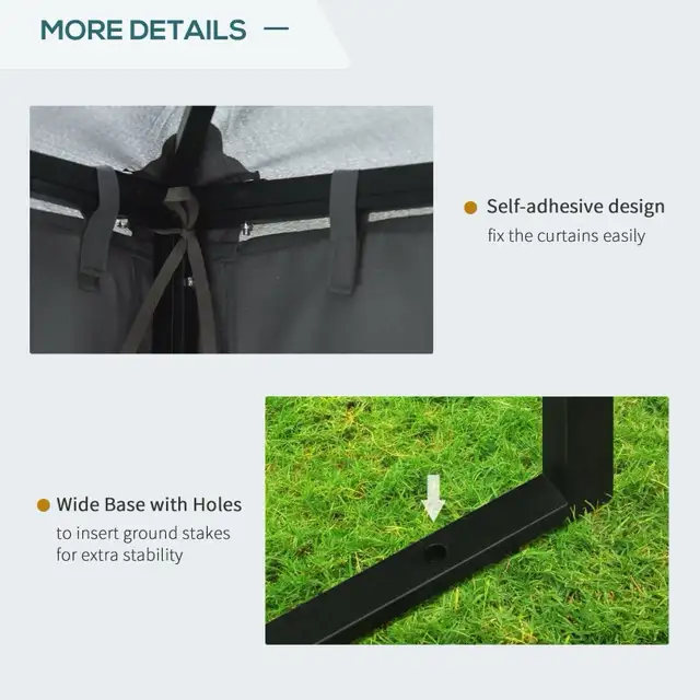 10' x 10' Patio Gazebo Outdoor, Canopy Shelter with Double-tier  in Patio & Garden Furniture in Markham / York Region - Image 6