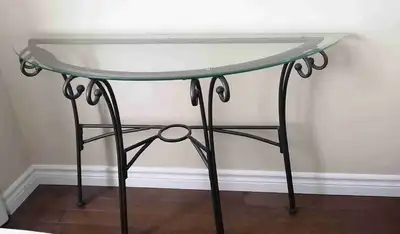 Half Moon Glass Table, View more