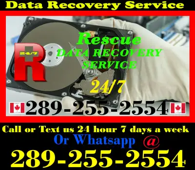 24/7 Affordable Hard drive, SSD, Raid, flash card, USB stick or IPhone data recovery 99.9% success r...