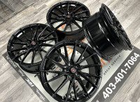 20" TSR Gloss Black Wheels 5x114.3 (Vossen Style)