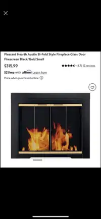 Fireplace glass screen