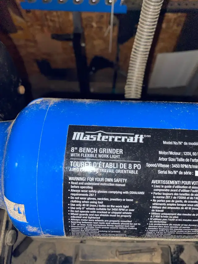 8” bench grinder in Power Tools in Norfolk County - Image 7