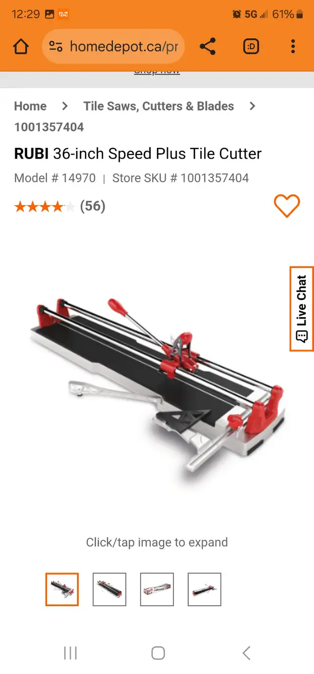 RUBI 36-inch Speed Plus Tile CutterModel # 14970 in Floors & Walls in Windsor Region - Image 3