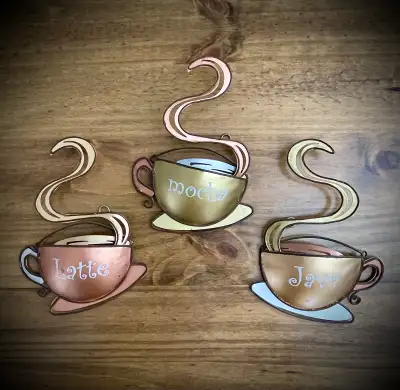 Latte • Mocha • Java Lightweight Metallic Wall Art • Coffee Bar, View more