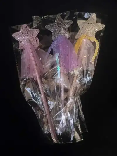 NEW!   3 Pcs Glitter Princess Fairy Wands for Kids, View more