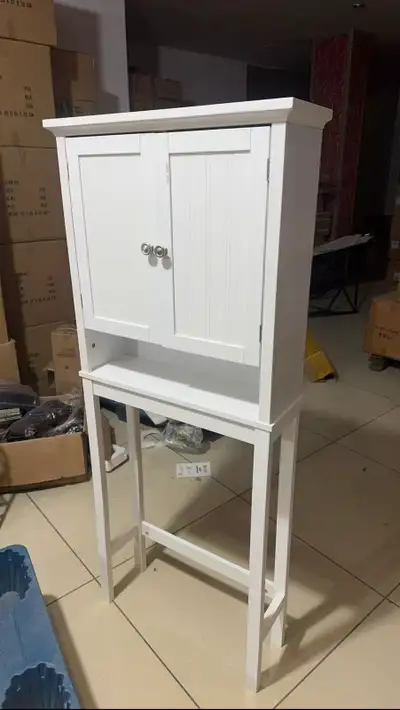 White Over-the-Toilet Storage Cabinet, View more