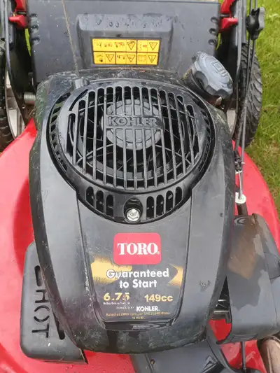 3toro mowers gas east fix, one electric mower. 2 unused chainsaws, one toro snowblower older toro 36...