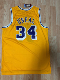 NBA Los Angeles Lakers #34 Shaquille O’Neal yellow jersey 