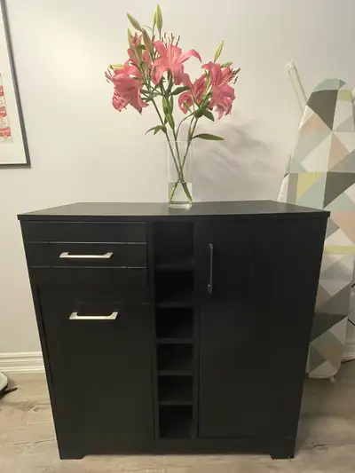Black bar cart/ Storage Cabinet, View more