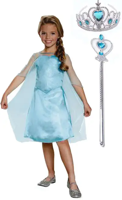 I have 4 New Frozen Elsa Dress Costume with Tiara and Wand for sale! This is in excellent condition...