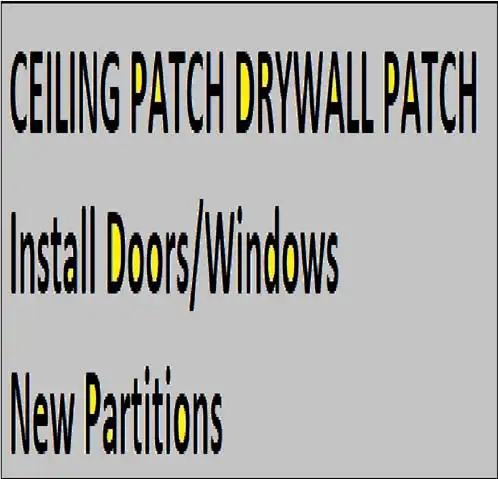 Handyman for repair doors/Windows, Ceiling patch, carpentry64519979711745120
