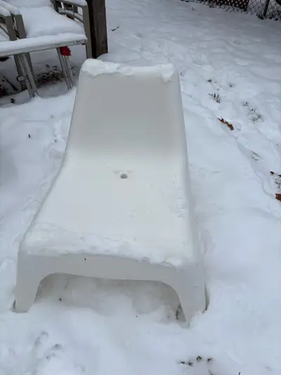 Lawn Chair - White, Hard Plastic, View more